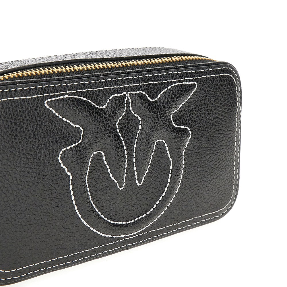 Borsa a tracolla 'Carrie' in pelle bottalata