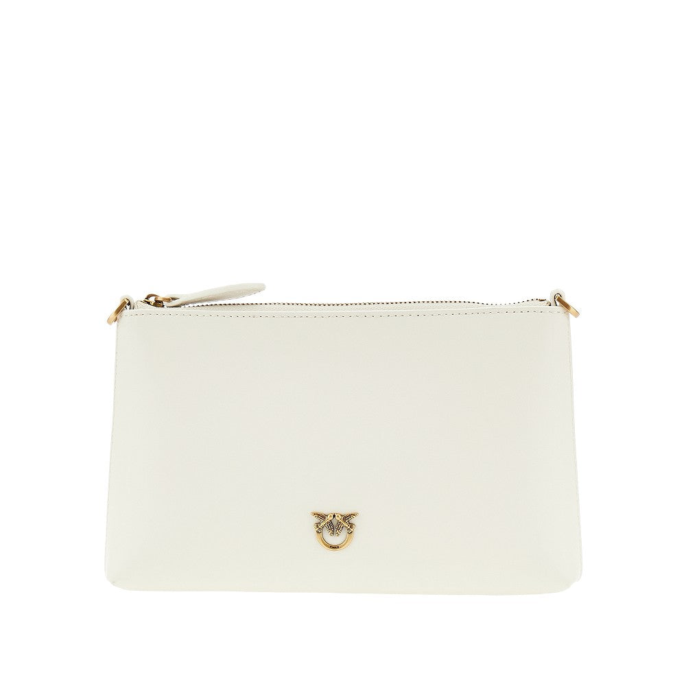 Leather pouch with shoulder strap