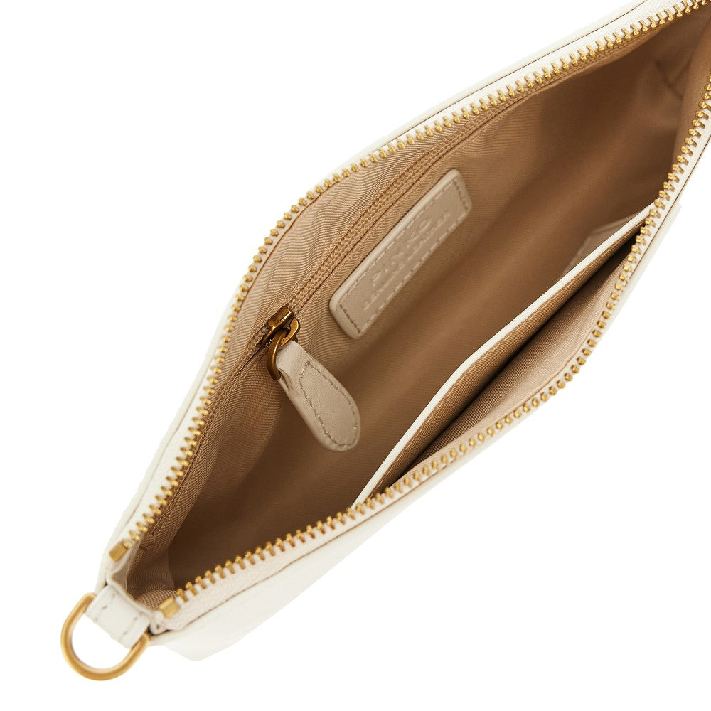 Leather pouch with shoulder strap
