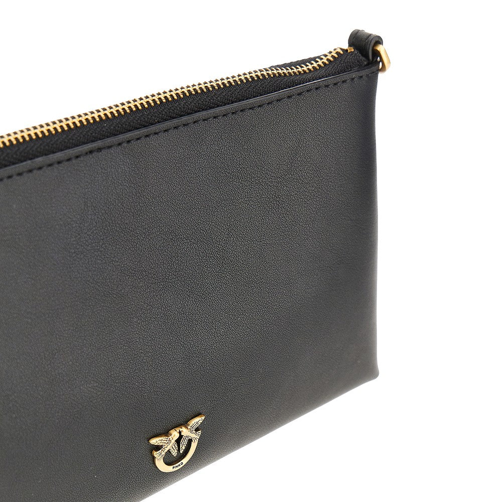 Pochette in pelle con tracolla