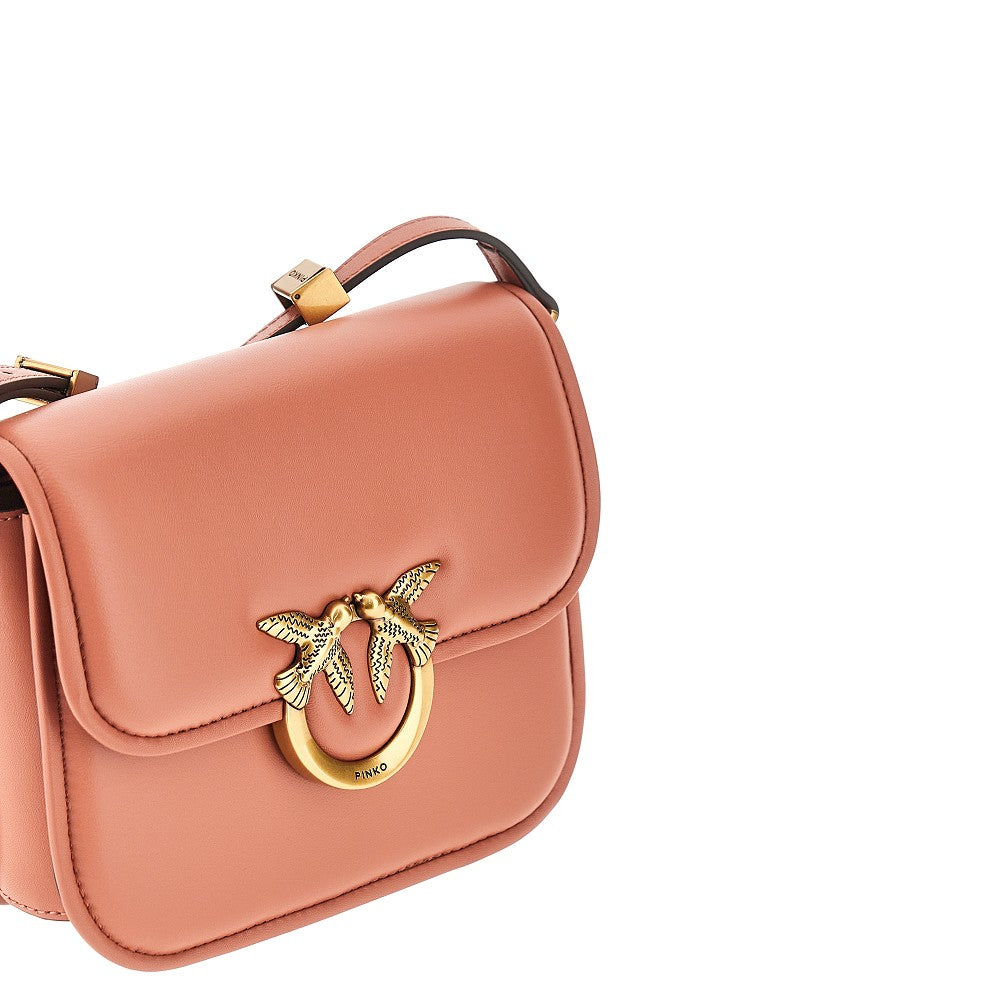 Leather 'Love Box' mini shoulder bag