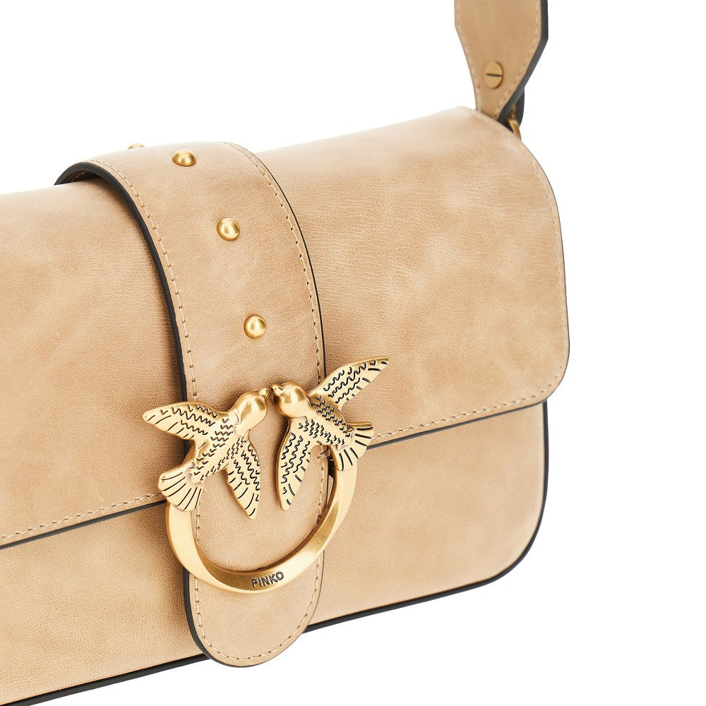 Borsa Love One mini in pelle lavata