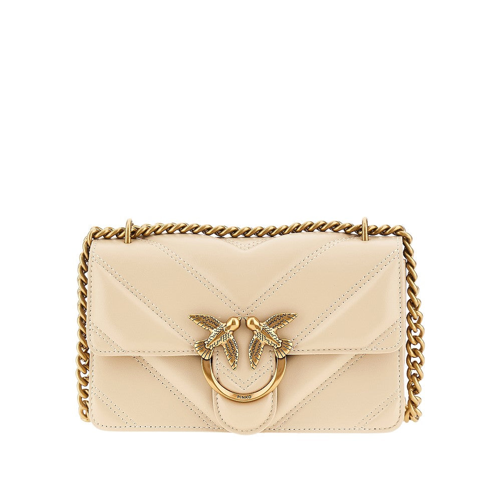 Quilted leather mini Love One bag