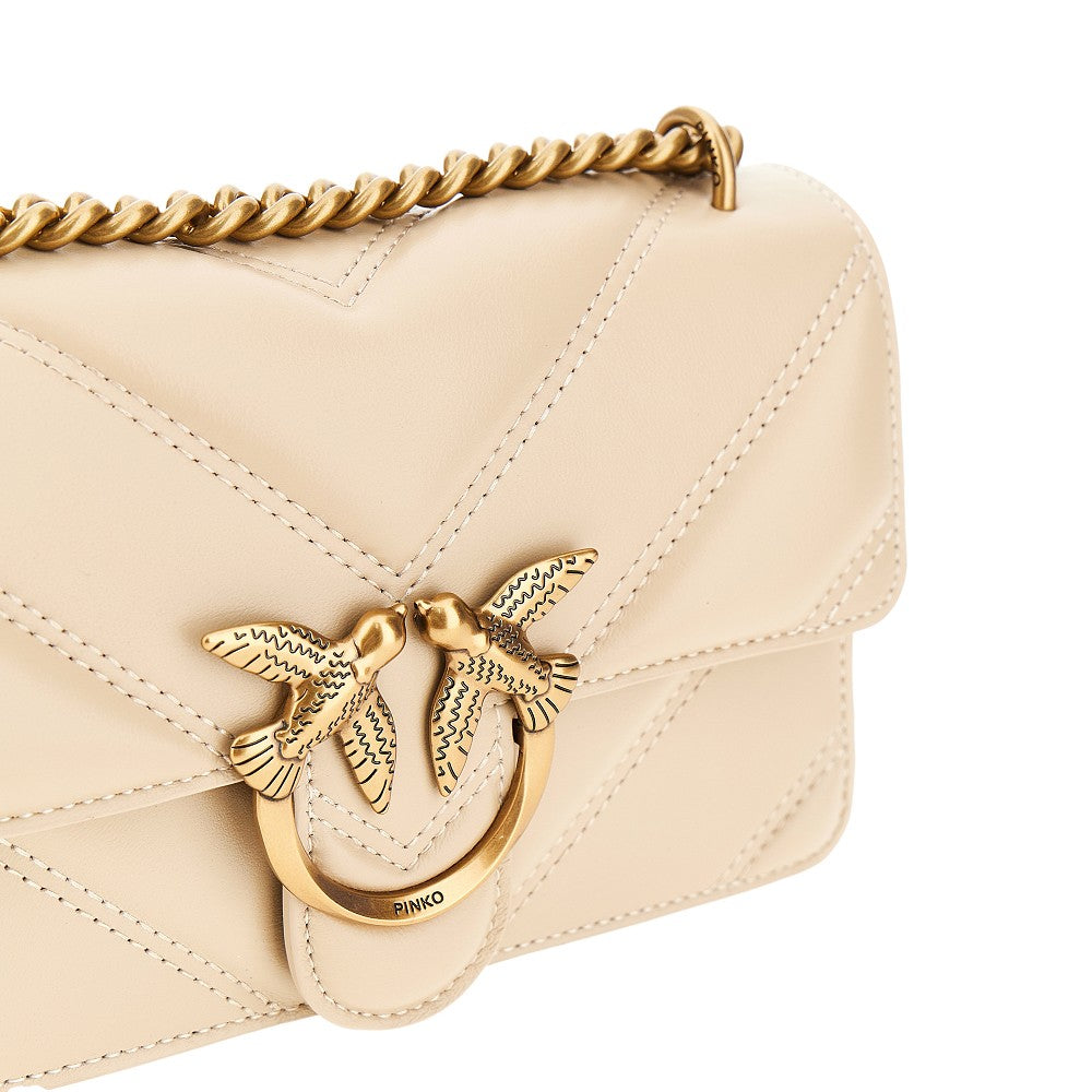 Quilted leather mini Love One bag