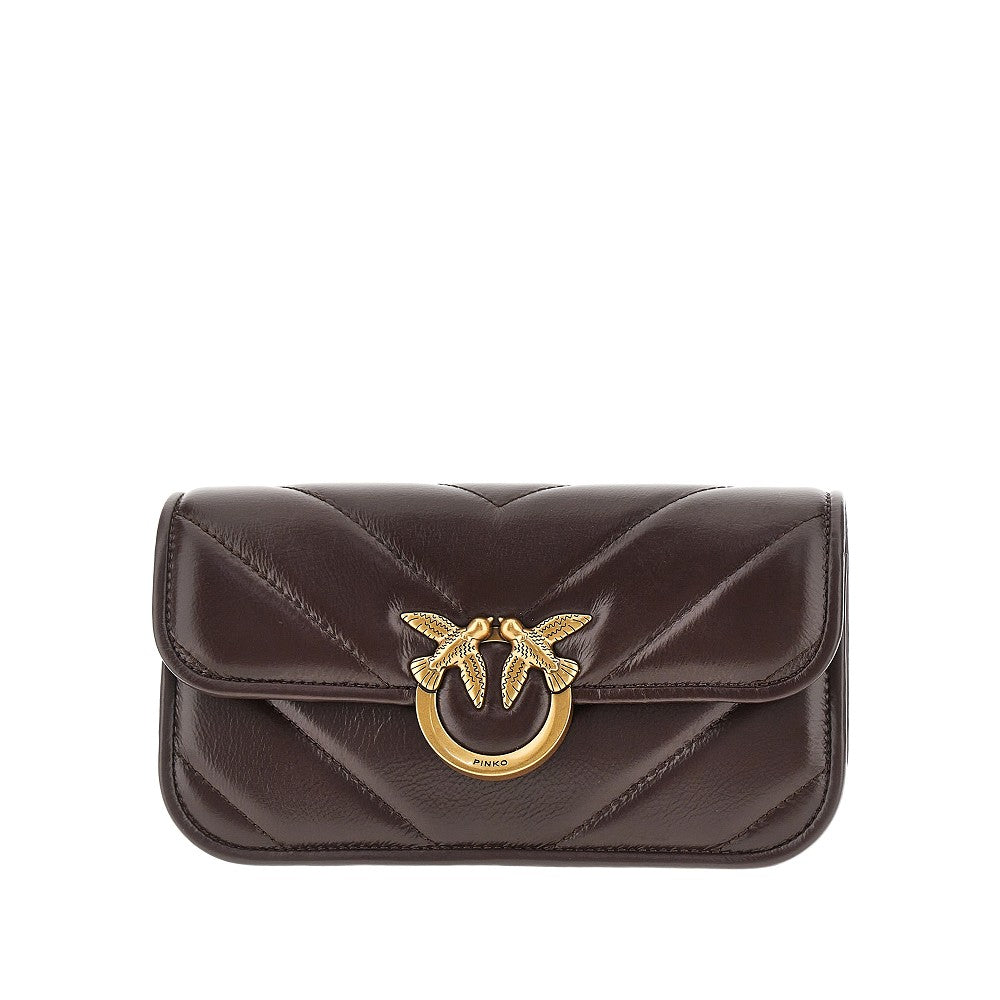 Chevron leather big 'Love Bag Box' bag