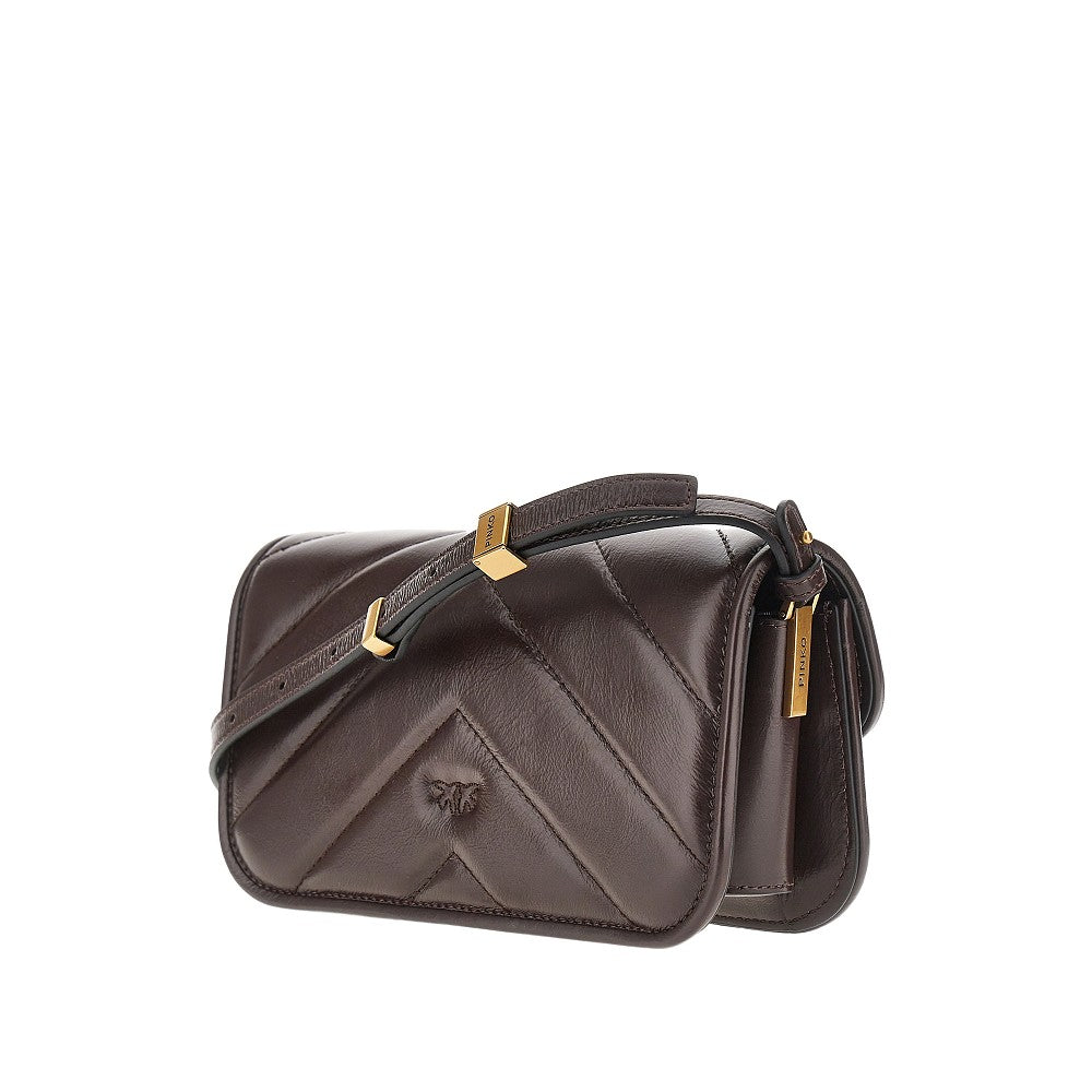 Chevron leather big 'Love Bag Box' bag