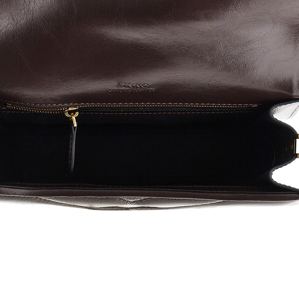 Chevron leather big 'Love Bag Box' bag
