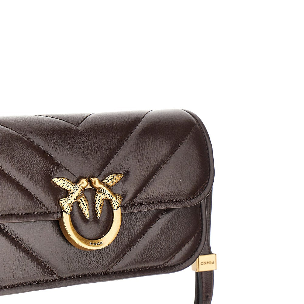 Chevron leather big 'Love Bag Box' bag
