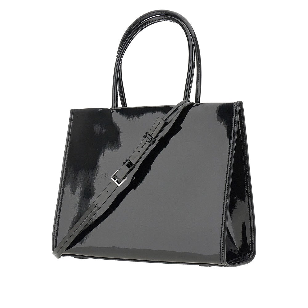 Patent small 'Ella Bio' shopping bag