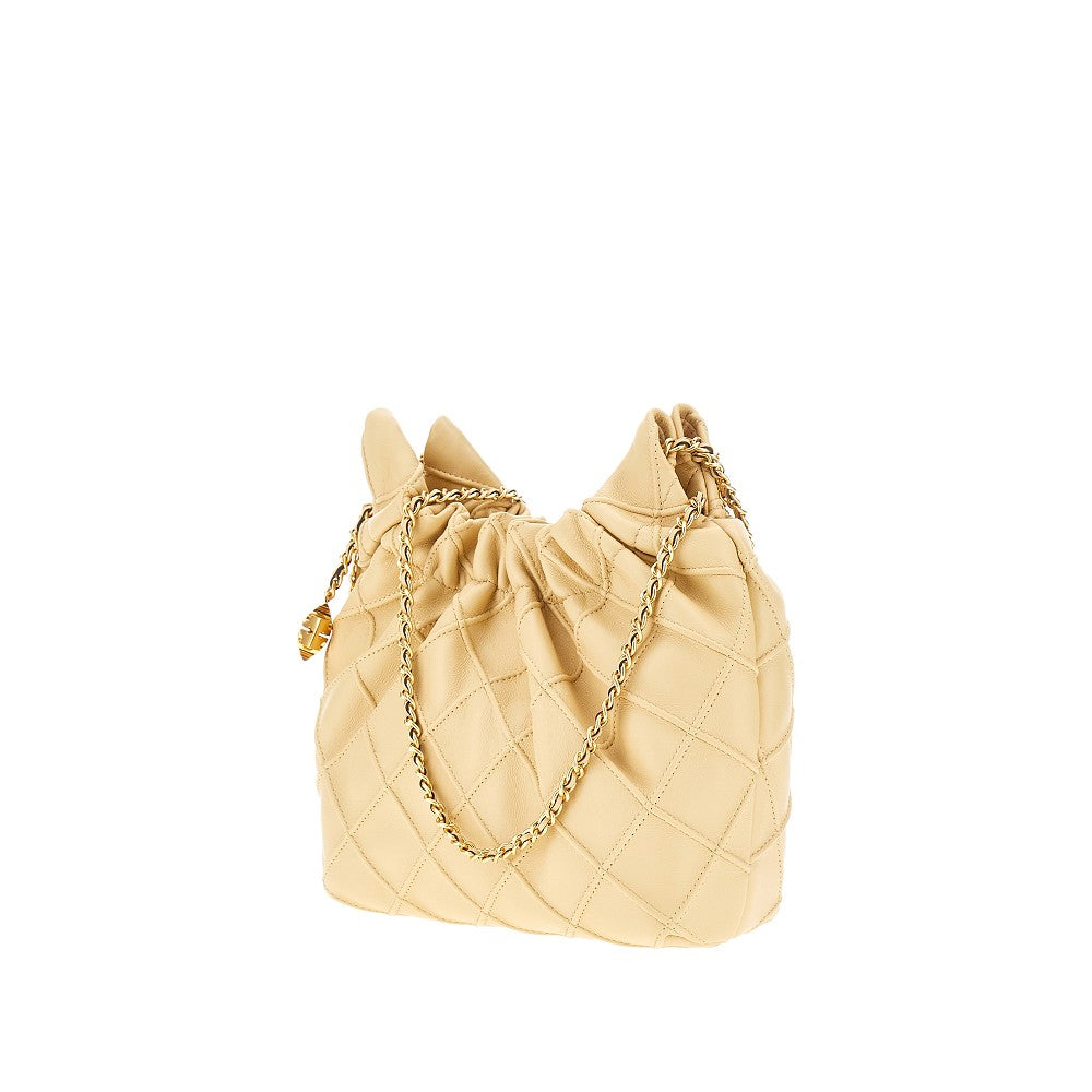 Leather mini 'Fleming' hobo bag