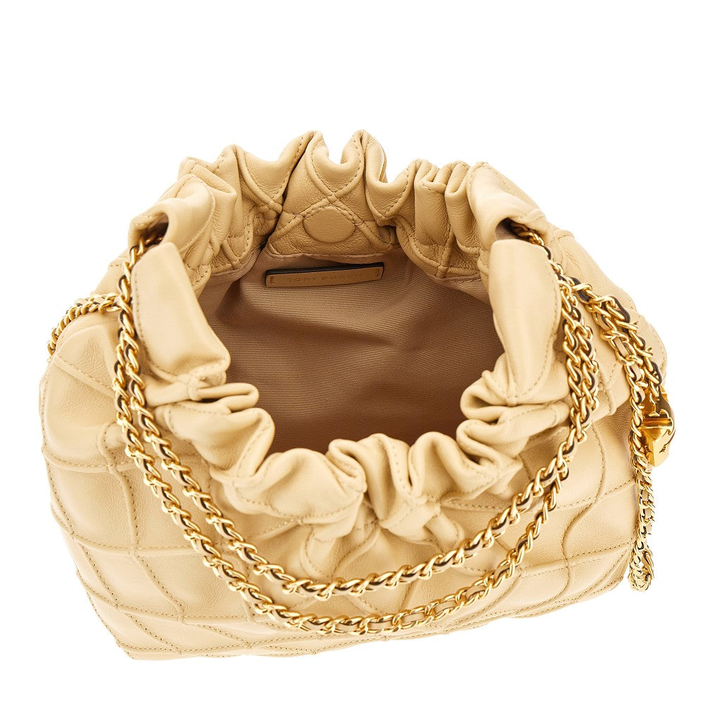 Leather mini 'Fleming' hobo bag