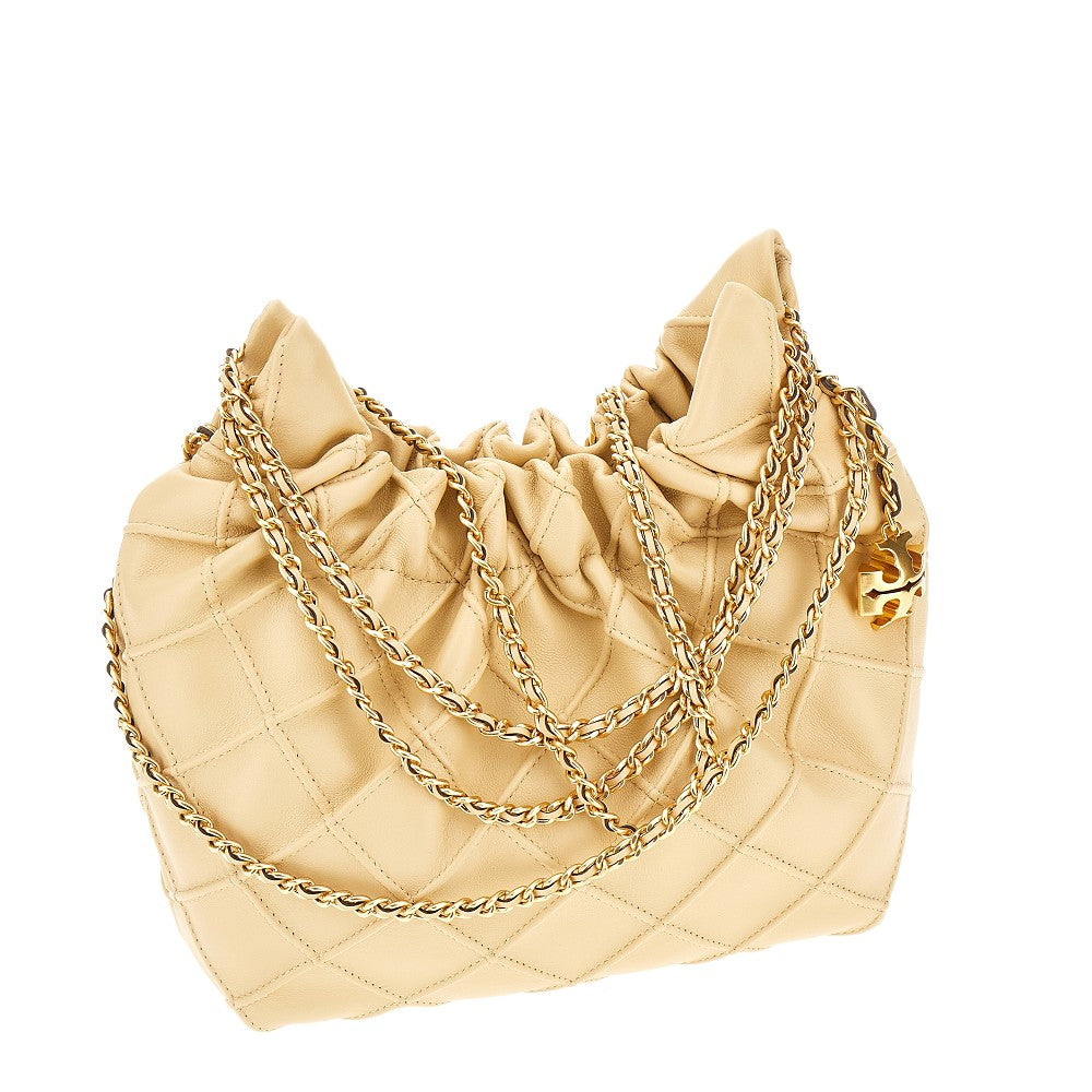 Leather mini 'Fleming' hobo bag