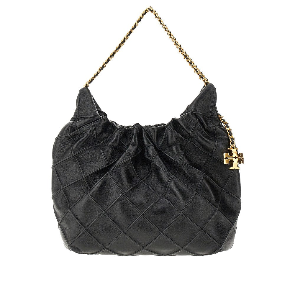 Leather mini 'Fleming' hobo bag