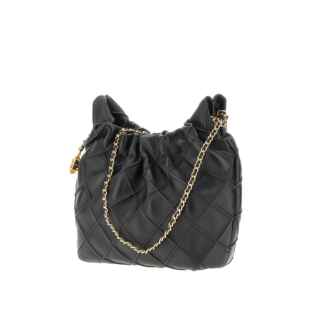 Leather mini 'Fleming' hobo bag
