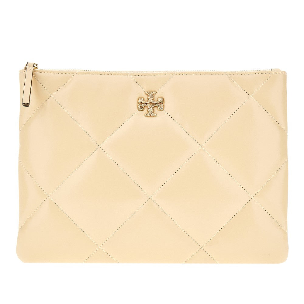 Quilted leather 'Kira' pouch