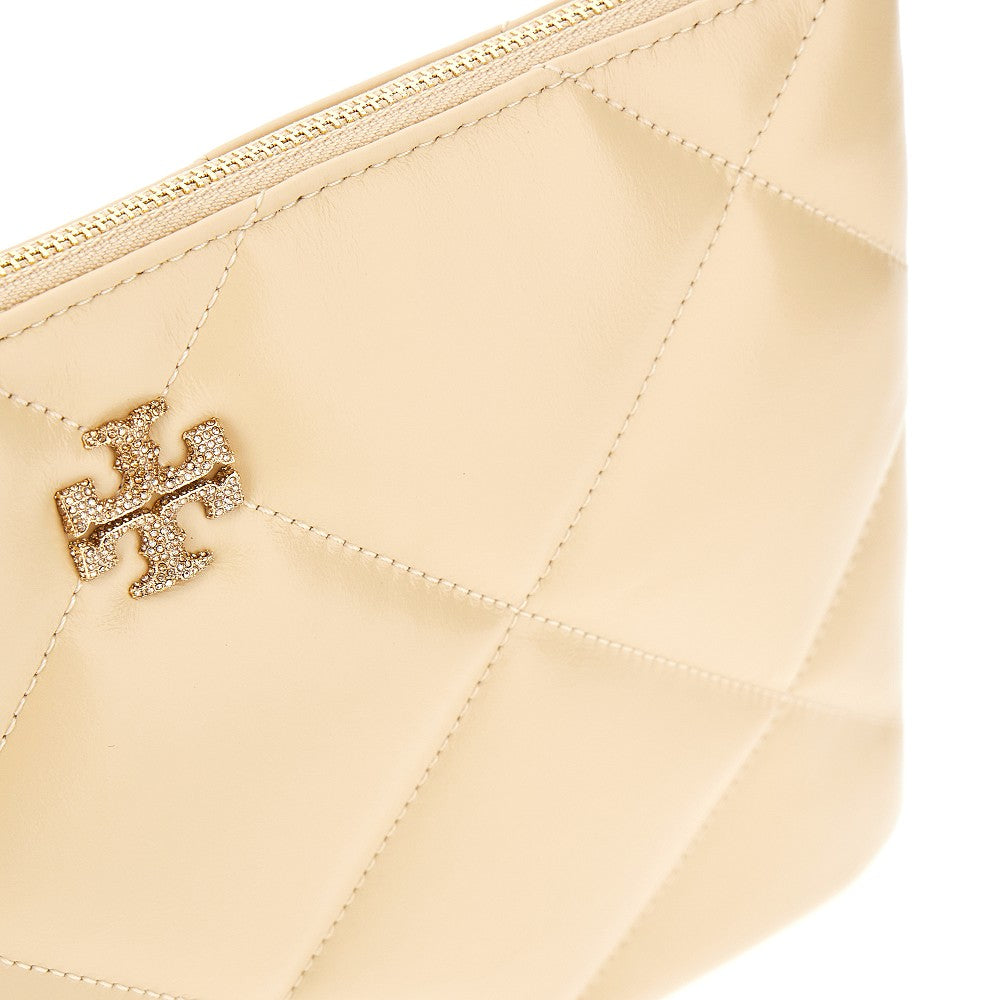 Quilted leather 'Kira' pouch