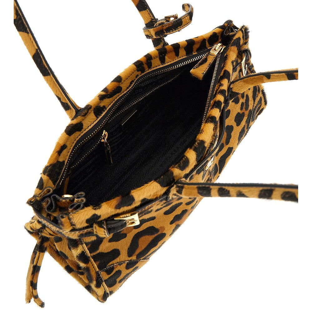 Borsa media in cavallino stampa leopardo