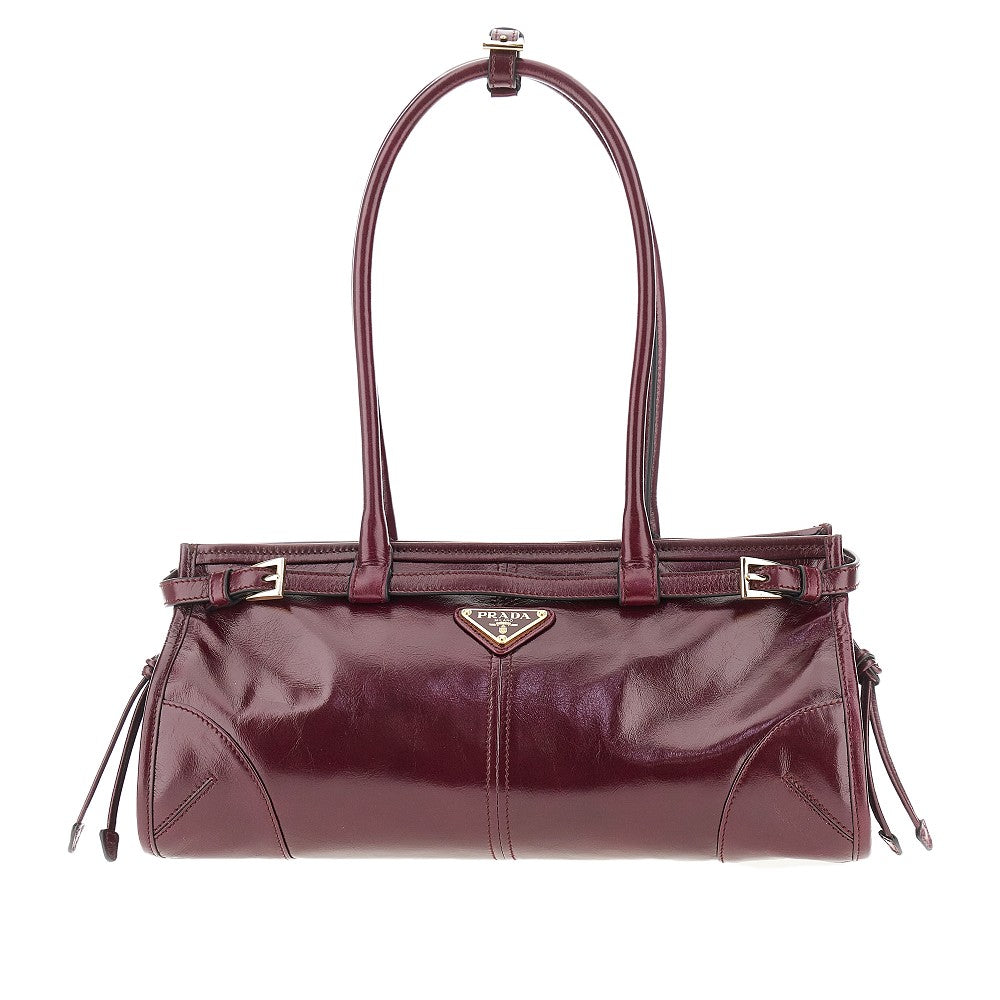 Borsa 'Prada Bonnie' media in pelle lucida