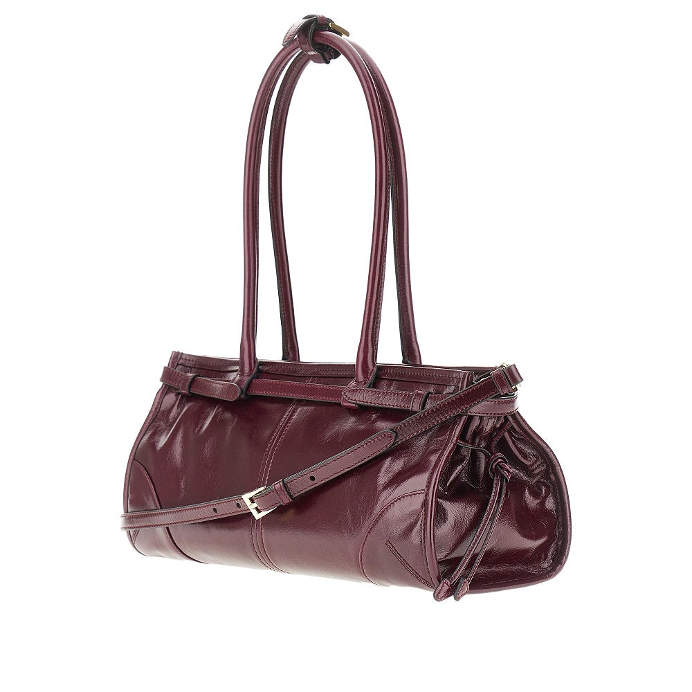 Borsa 'Prada Bonnie' media in pelle lucida