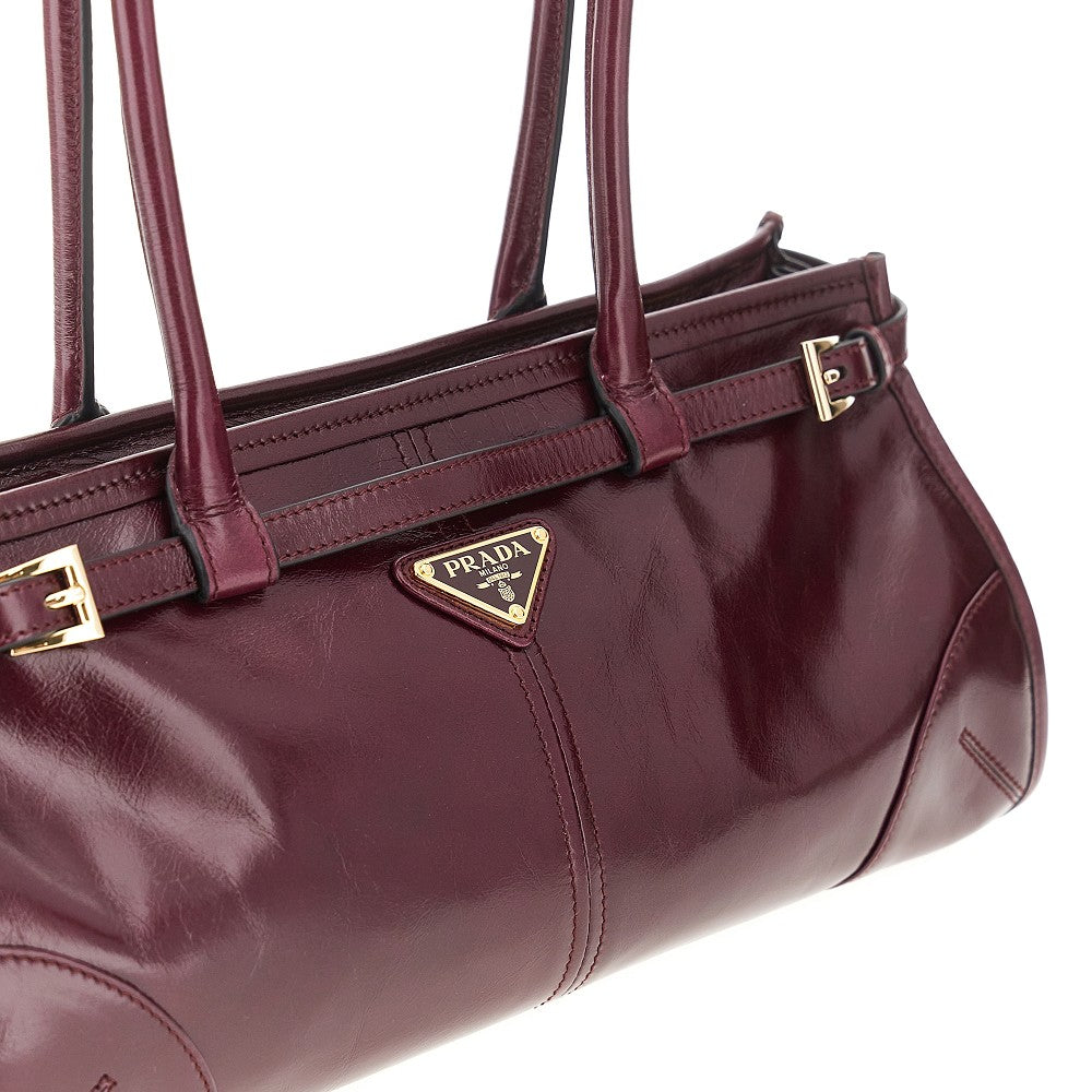 Borsa 'Prada Bonnie' media in pelle lucida