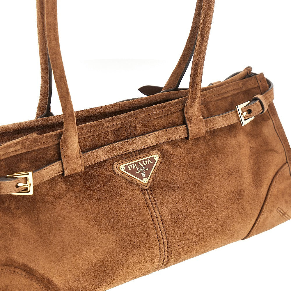 Borsa 'Prada Bonnie' media in suede