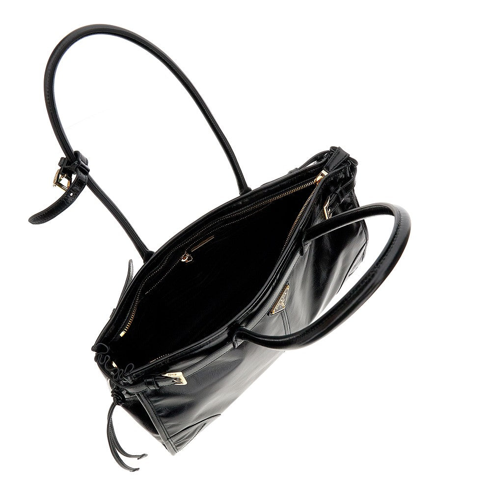 Borsa 'Prada Bonnie' grande in pelle lucida