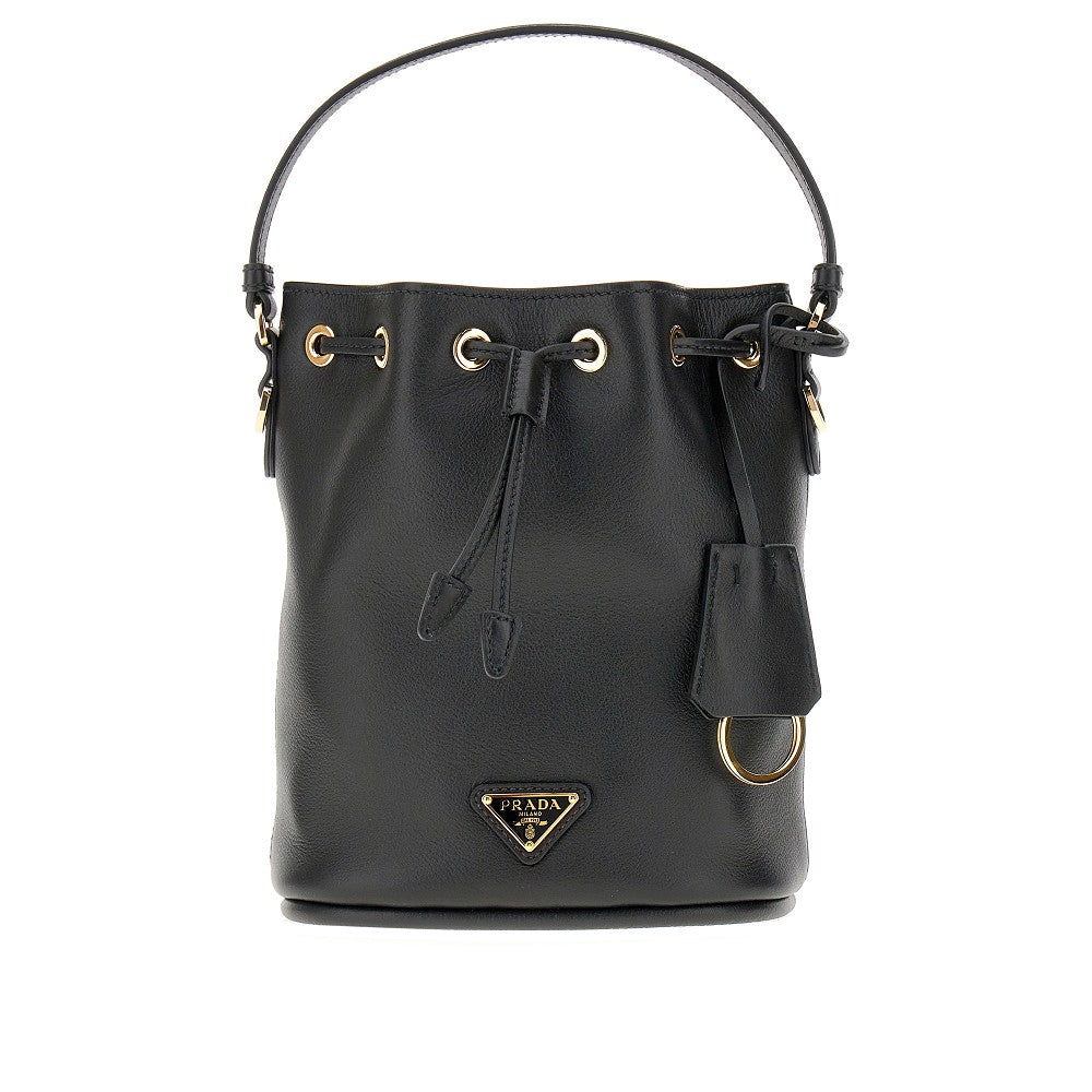 Mini borsa a secchiello in pelle