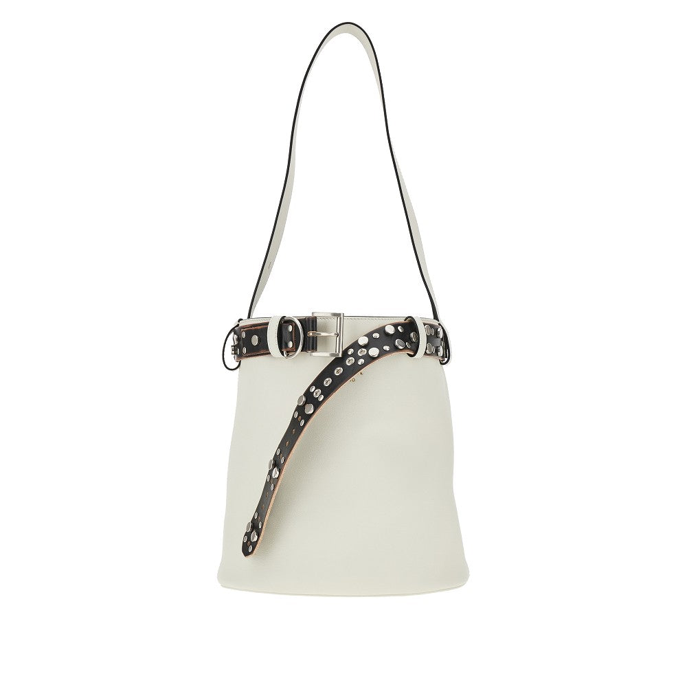 Borsa a secchiello 'Prada Buckle' in pelle