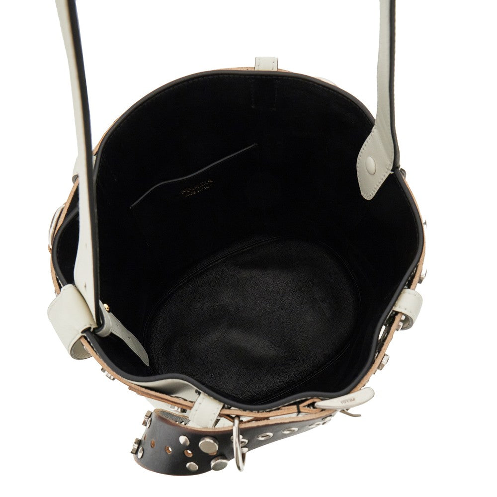 Borsa a secchiello 'Prada Buckle' in pelle