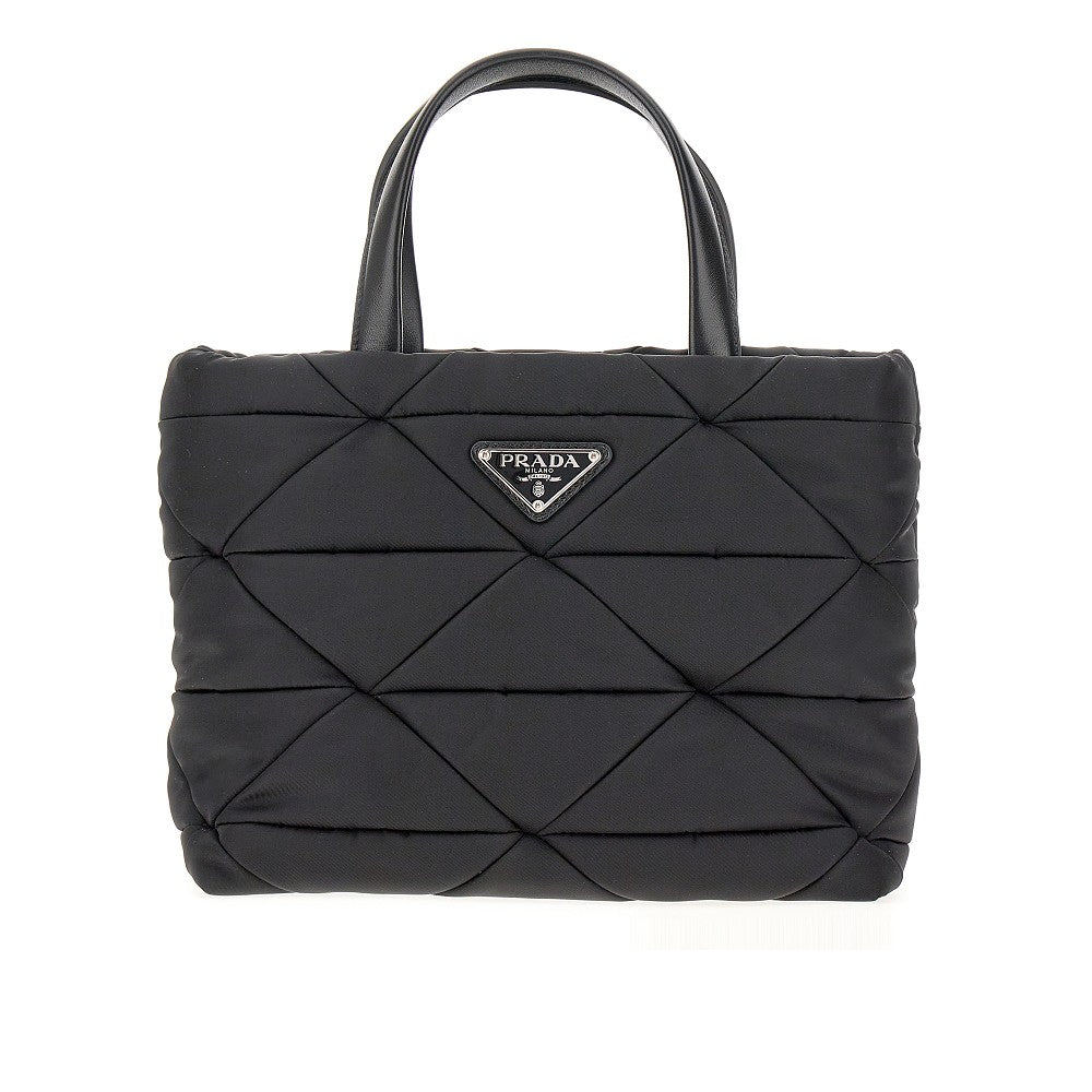 Borsa shopping piccola in Re-Nylon trapuntato