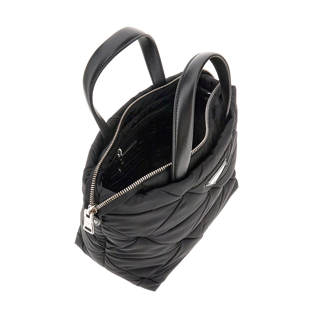 Borsa shopping piccola in Re-Nylon trapuntato