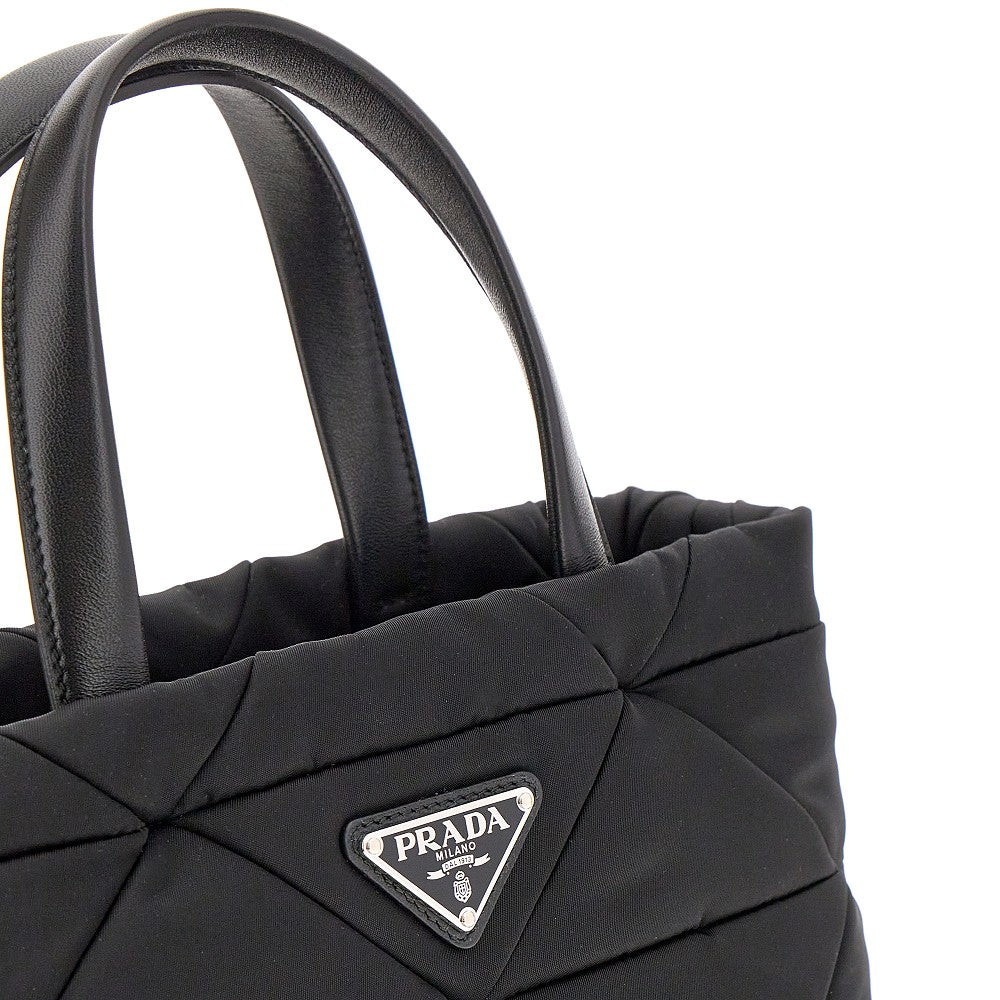 Borsa shopping piccola in Re-Nylon trapuntato