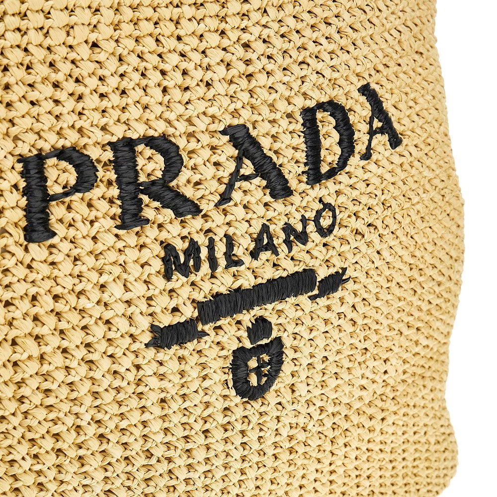 Woven raffia tote bag
