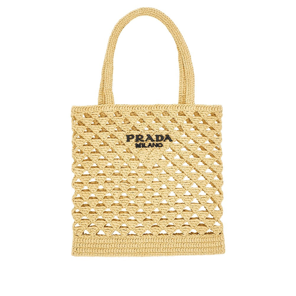 Tote bag in rafia crochet