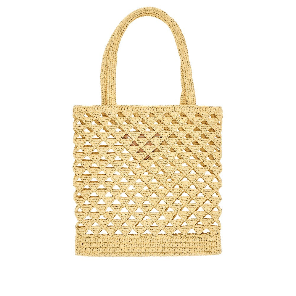 Tote bag in rafia crochet
