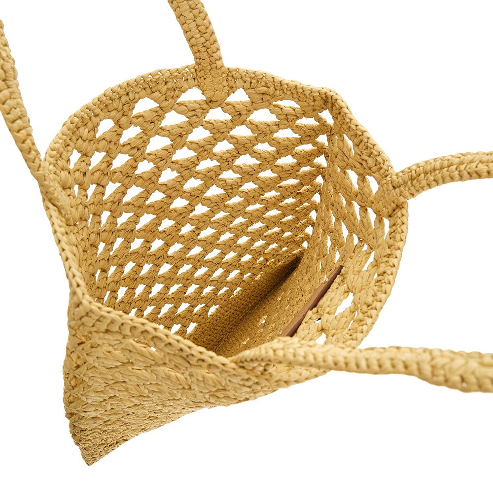 Tote bag in rafia crochet
