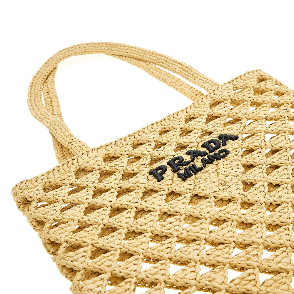 Tote bag in rafia crochet