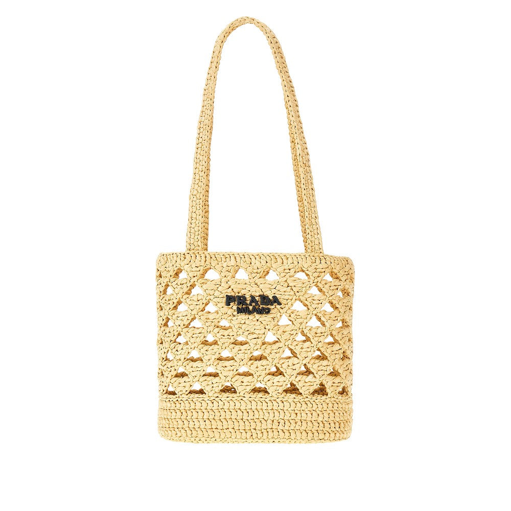 Borsa shopping in rafia crochet