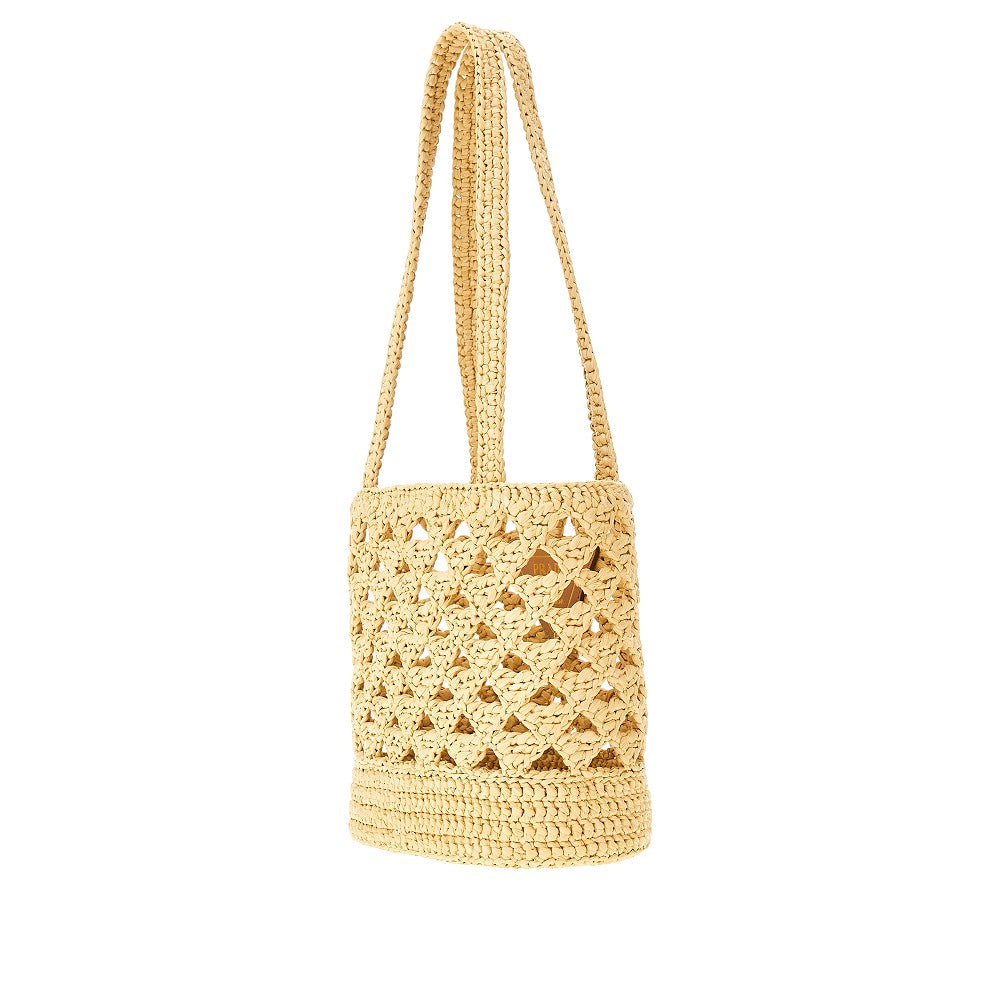 Borsa shopping in rafia crochet