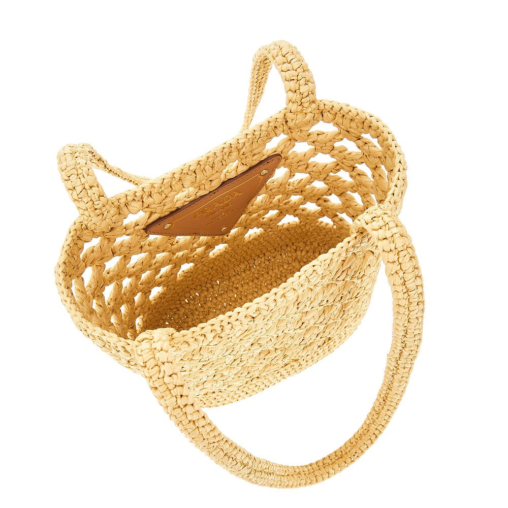 Borsa shopping in rafia crochet