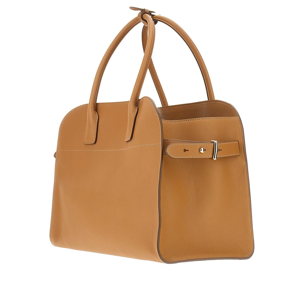 Large leather shopping bag