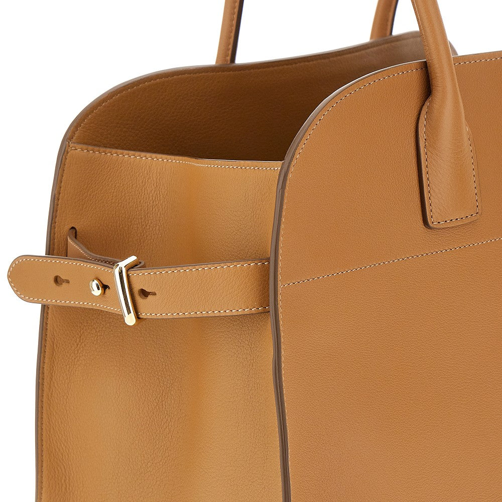 Large leather shopping bag
