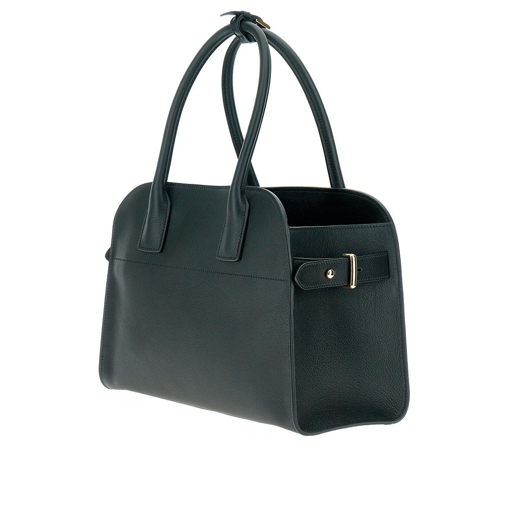 Borsa shopping media in pelle