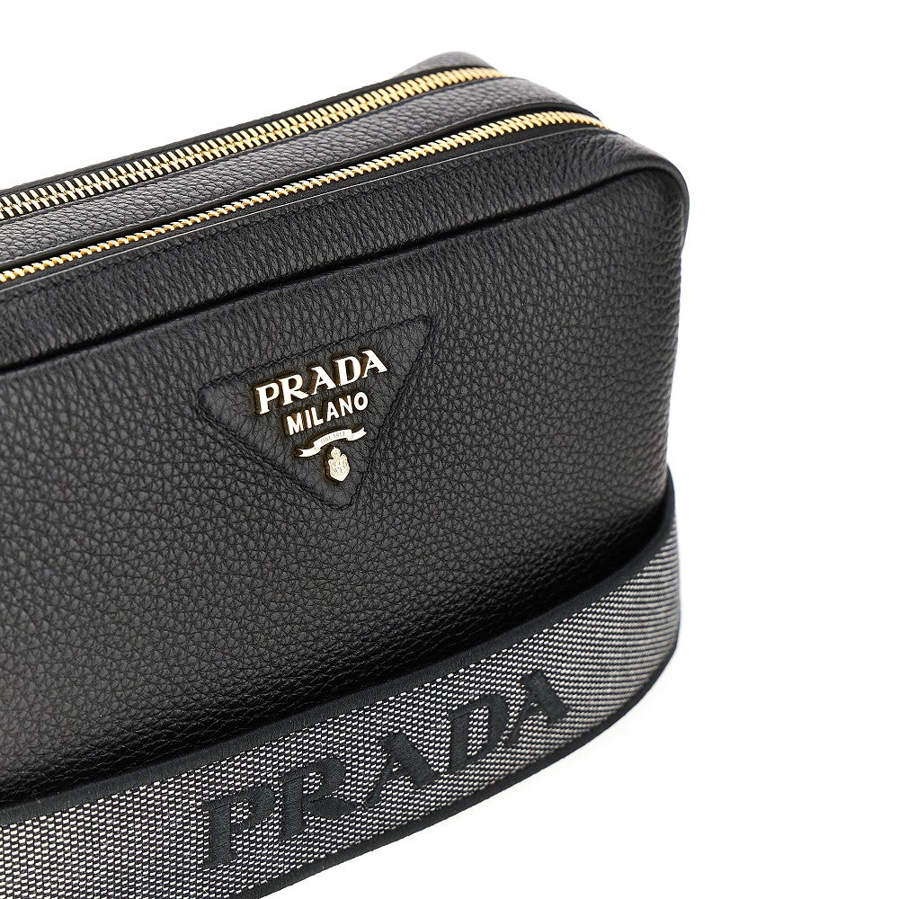 Grained leather small crossbody bag