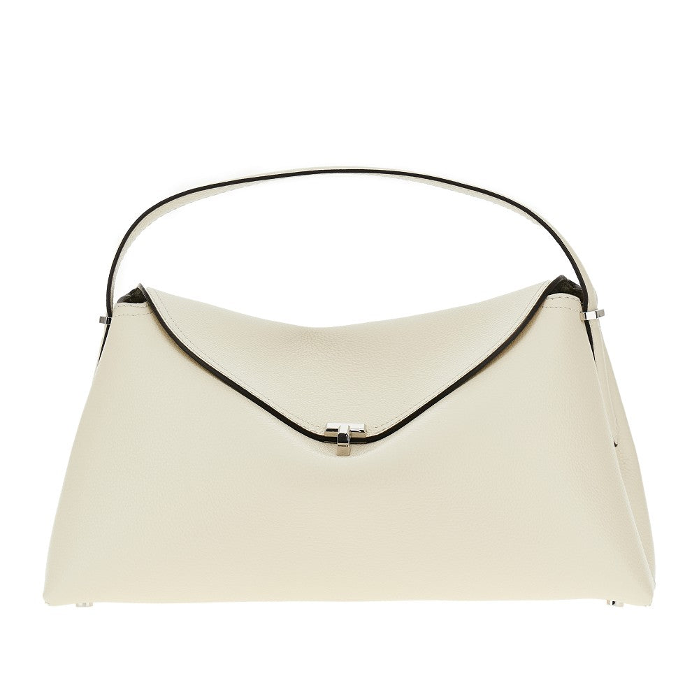 'T-Lock' grained leather top-handle bag