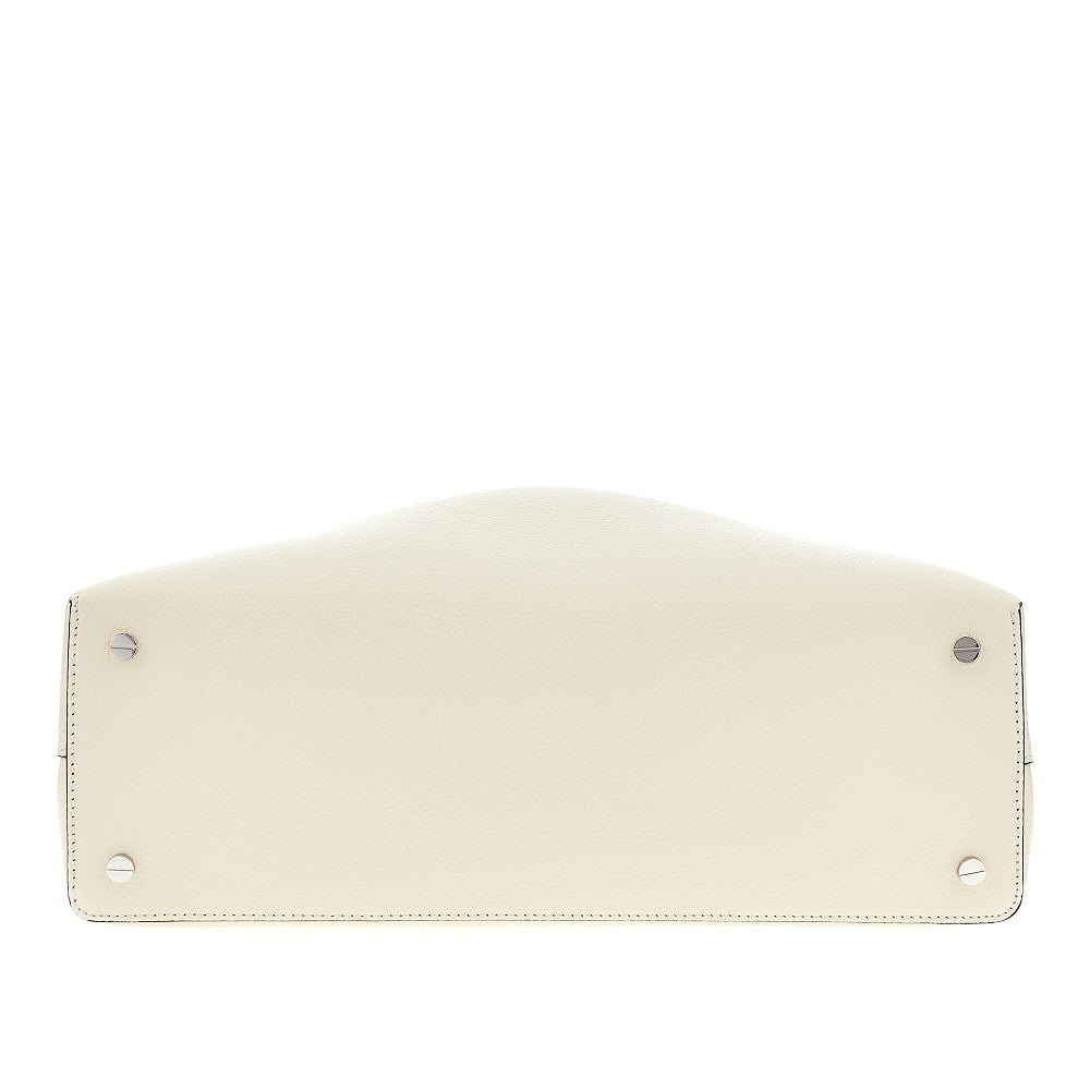 'T-Lock' grained leather top-handle bag