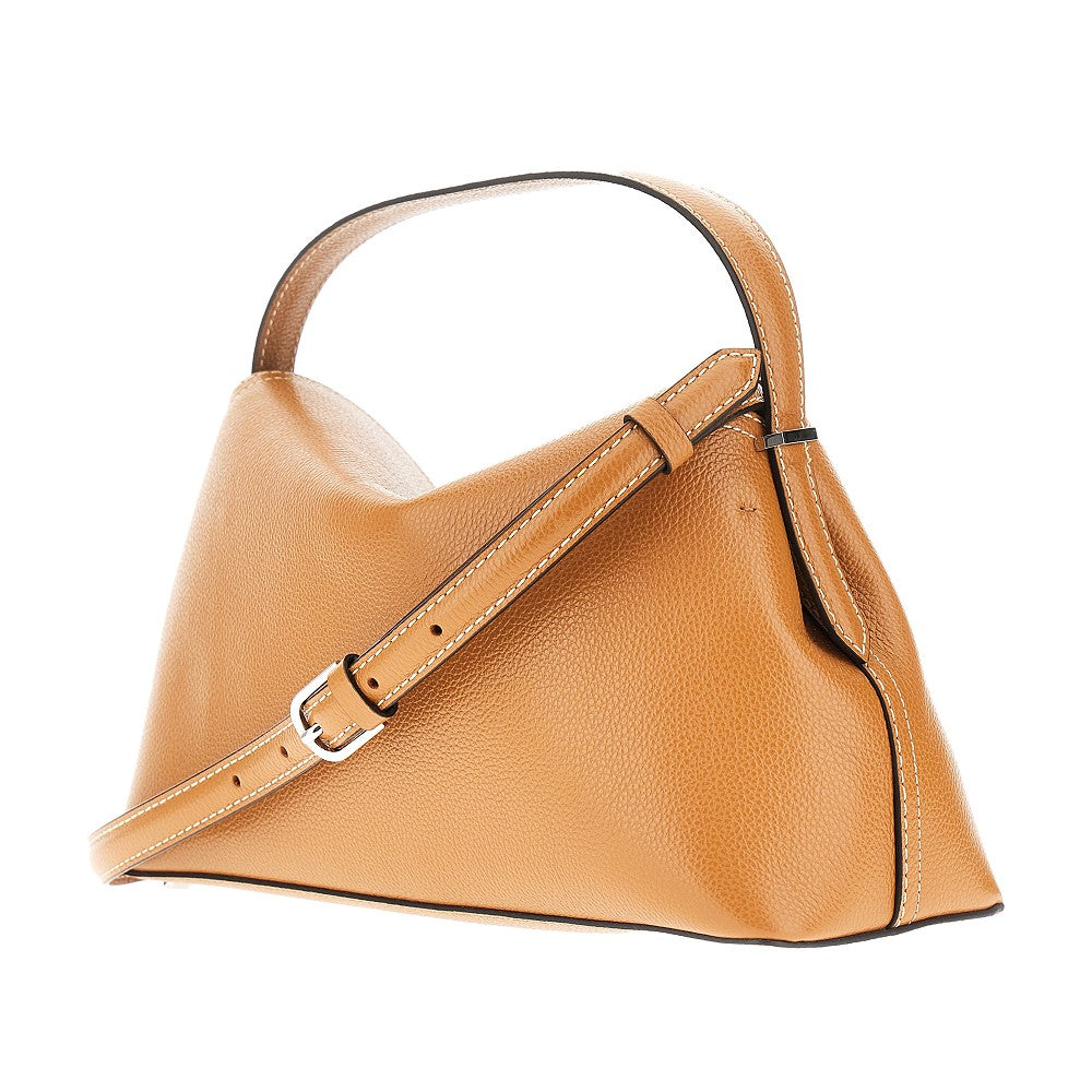 'T-Lock' grained leather top-handle bag