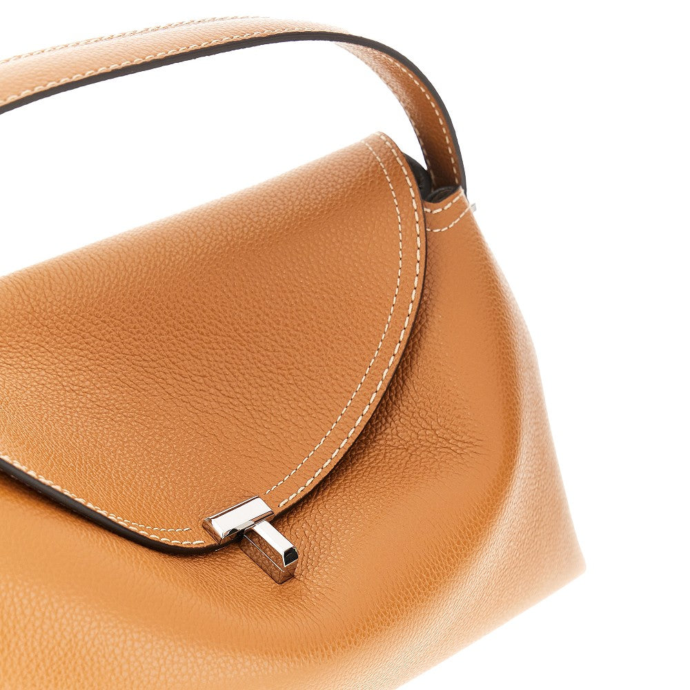 'T-Lock' grained leather top-handle bag