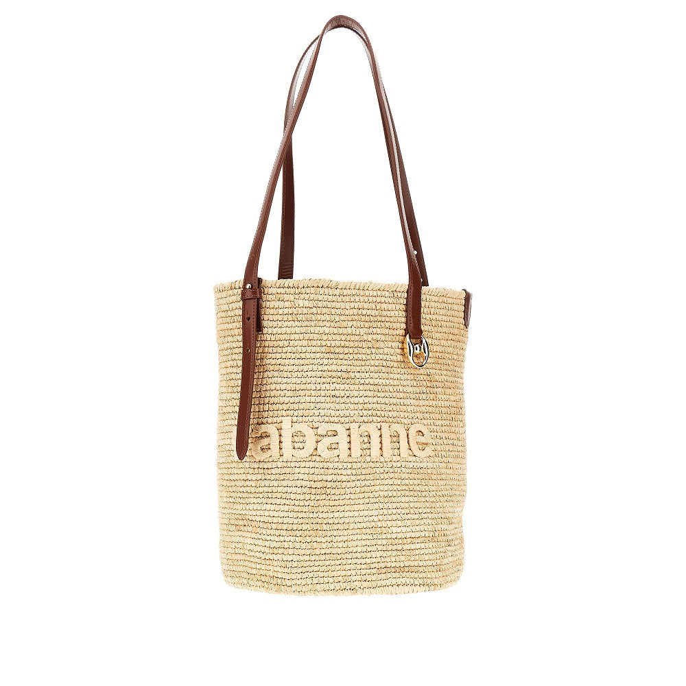 Tote bag in rafia con logo