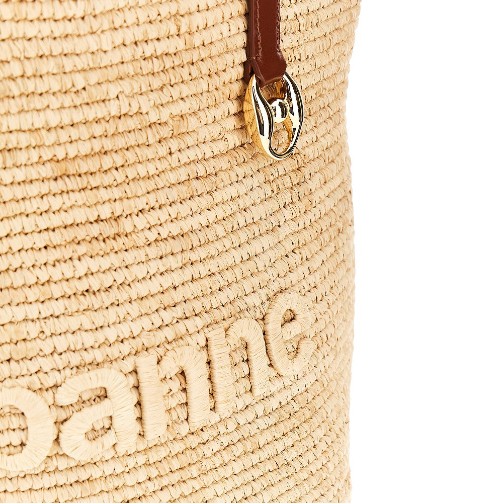 Tote bag in rafia con logo